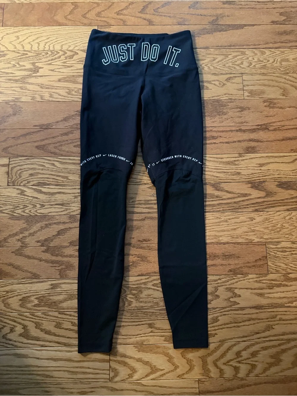 Nike Black Leggings with 'Just Do It.' Logo